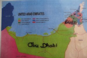 Kaart Verenigde Arabische Emiraten