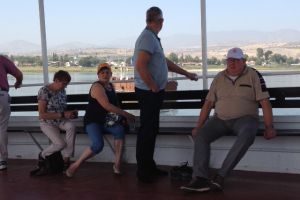 Op de boot op het meer van Galilea