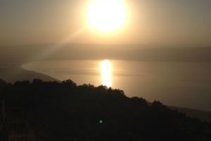 Meer van Galilea vanaf de Golan hoogvlakte